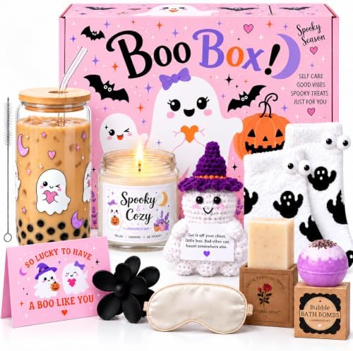 Boo Basket Stuffers for Women, 10-Piece Halloween Basket Gift by WelcometoGJQ%EF%BC%81