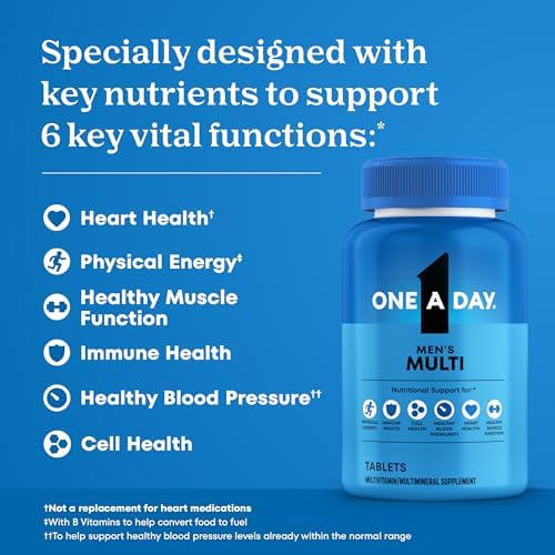 One A Day Multivitamin for Men - Daily Mens Multivitamins with Vitamin D, Zinc, Folic Acid, and B Vitamins, Physical Energy Support, 200 Count - Image 3