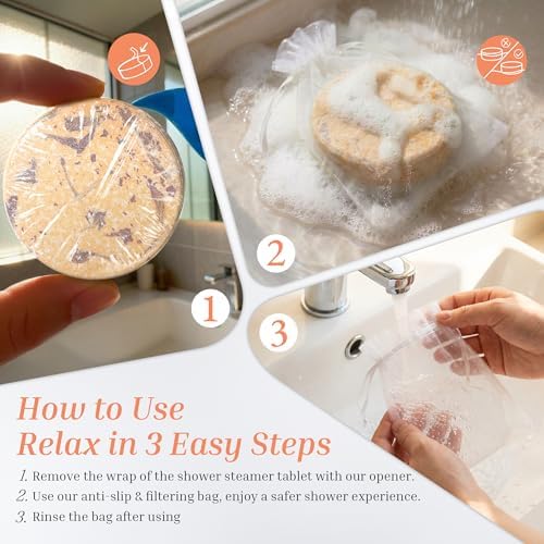 Shower Steamers Aromatherapy Gifts for Women, Relief 8 Pack - Image 6