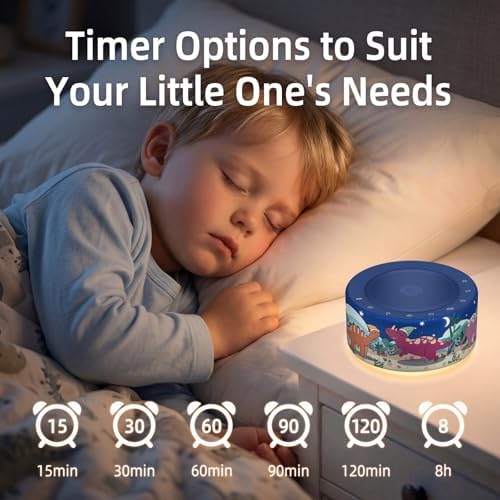 Kipcush White Noise Machine for Baby & Adults, Sleep Sound Machine with 30 Soothing Sounds, 8-Color Night Light, Memory Function, White Noise for Sleeping, Nursery, Office, Travel, Relaxation - Image 4