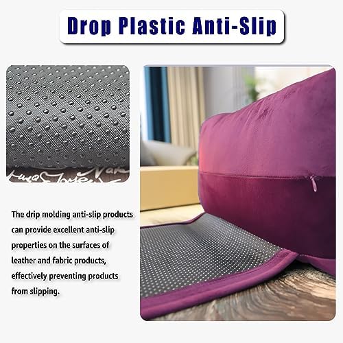 Non-Slip Head Pillow for Recliners - Neck Support Cushion with Velvet Cover for Pain Relief at Home, Office and Travel (Plum) - Image 3