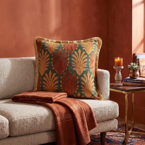 patdrea Designer Vintage Velvet Throw Pillow Cover,18"x18"-OldlegendA - Image 2