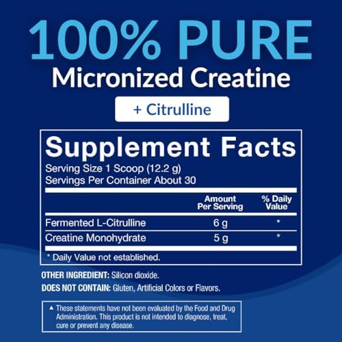 BodyTech Creatine Monohydrate + Citrulline Powder, Unflavored, 30 Servings - Image 3