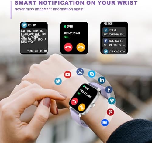 Choiknbo Smart Fitness Tracker Watch with Heart Rate Monitor, Activity Tracker with Pedometer, Sleep Monitor, Calories & Step Counter, Waterproof Smart Watch for Women Men Fitness Watch for Sports - Image 4