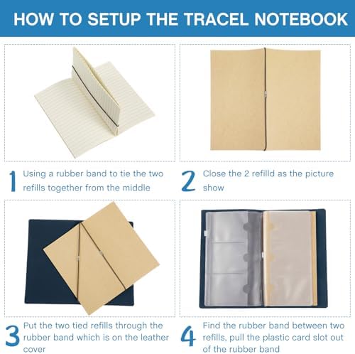 Sabary 16 Pcs Standard Size Refillable Leather Journal Bulk, Dark Blue - Image 7
