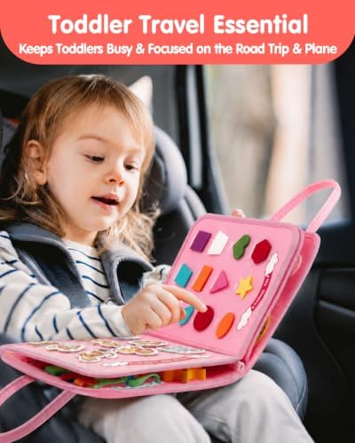 hahaland Busy Board Montessori Toys Busy Book Toddler Girl Gifts Travel Toy - Image 5