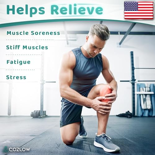 Muscle Roller Stick, Green, Hand Held Body Massager, 9 Rollers - Image 3