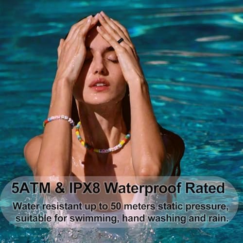 Smart Ring for Women & Men, Health Tracker with Blood Oxygen Monitor, Heart Rate & Sleep Monitor, 4-7 Days Battery, Waterproof Fitness Ring Size #7 - Image 5