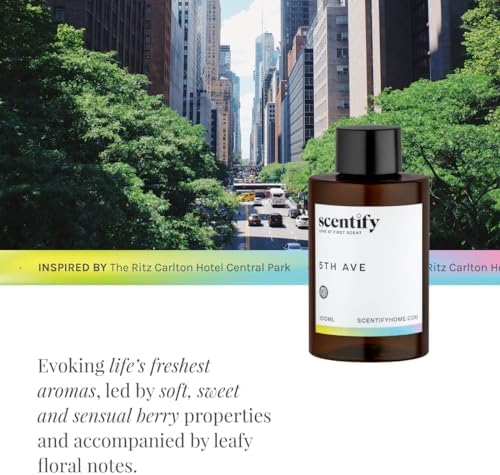 Scentify 5th Ave Aroma Oil Refill Scent for Oil Diffusers - Bergamot, Floral, Gardenia Scents - Luxurious Relaxing Aromatherapy Diffuser Fragrance 470ml, 16 oz - Image 4