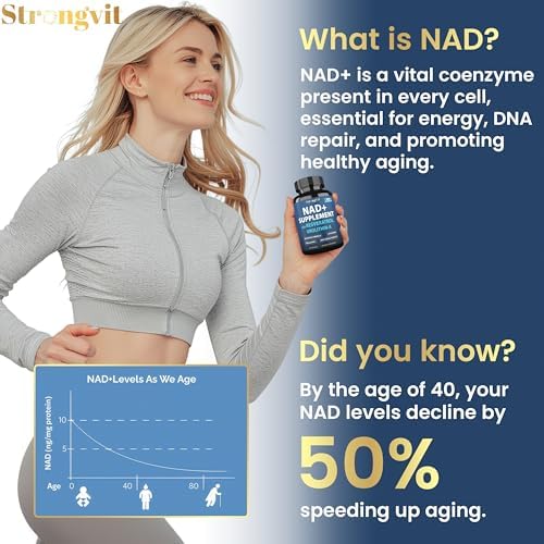 NAD Resveratrol Supplement for Women & Men. Support Cellular Health, Energy - Image 2