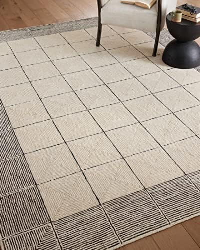 Loloi Chris Loves Julia Francis Cream/Black 7'-9" x 9'-9" Area Rug - Image 5