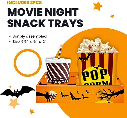 Movie Night Halloween Gifts Basket - Candy Gifts With Movie Snack Trays - Image 4