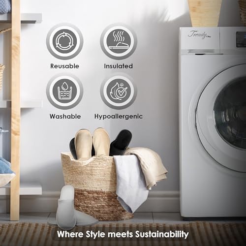 Indoor Spa Slippers 6–12 Pairs – Unisex Washable, Non-Slip Closed Toe Disposable Slippers for Guests, Bathroom, Bedroom, Hotel, House, Bride, Travel and Shoeless Home - Image 7