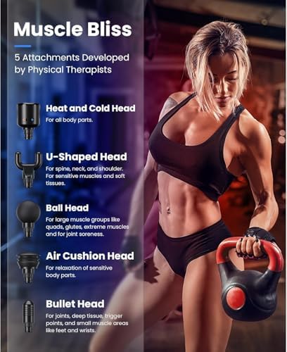 BOB AND BRAD X6 Pro Massage Gun Deep Tissue Percussion with Metal Head - Image 6