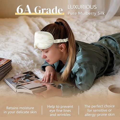 ZIMASILK Adjustable 22 Momme 100% Pure Mulberry Silk Sleep Mask - Image 4