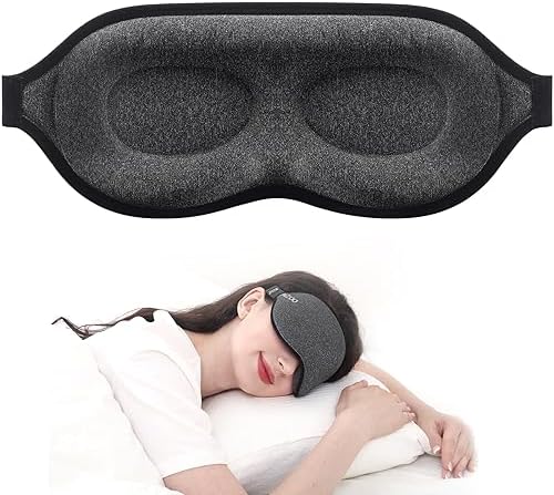 MZOO Luxury Sleep Mask, 3D Spacious for Long Lashes Blocking Light by MZOO