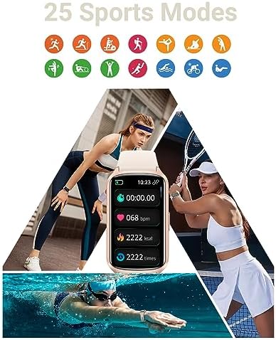 Amzhero Health Fitness Tracker with 24/7 Heart Rate, Blood Oxygen, Blood Pressure, Sleep Tracker, 5ATM Waterproof Activity Trackers with Step Tracker, Pedometer (S & L Bands Included) - Image 3