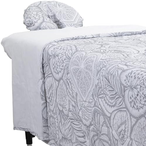 ForPro Designer Flannel 3-Piece Massage Sheet Set, Island White by ForProProfessionalCollection
