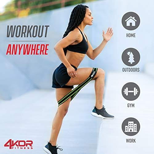 4KOR Fitness Resistance Loop Band Set, Perfect for Crossfit, Yoga, Physical Therapy, and Booty Building - Image 5