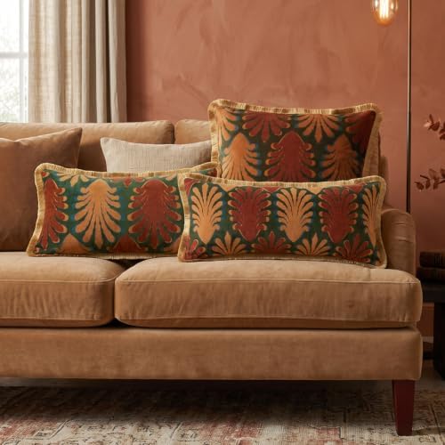 patdrea Designer Vintage Velvet Throw Pillow Cover,12"x20"-OldlegendA - Image 7