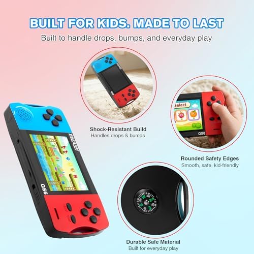 Handheld Games for Kids with Built-in 200+ Classic Retro Games, 3.5" IPS Screen Portable & Rechargeable Arcade Gaming Player,Travel Toys Birthday Gift for Boys Girls - Image 4