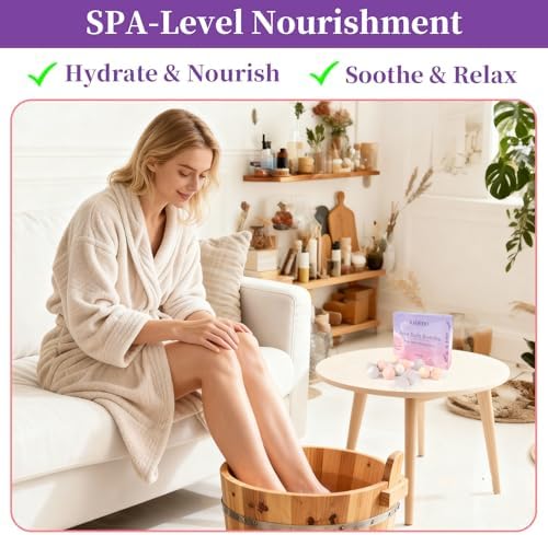 12PCS Foot Bath Bombs - Rose Lavender Foot Bath Soak for Pedicure - Image 5