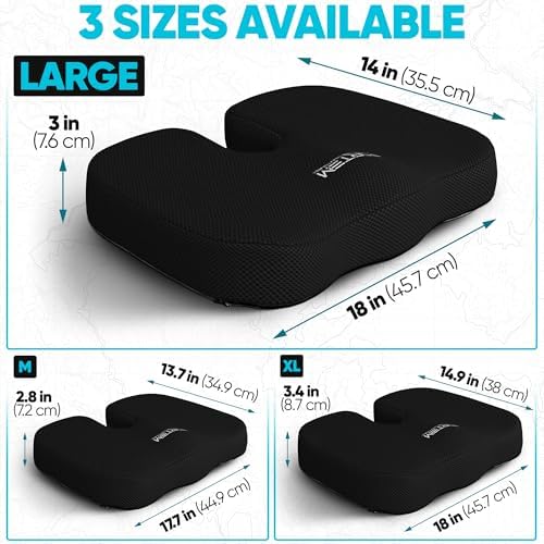 FORTEM Seat Cushion & Lumbar Support for Office Chair, Wheelchair, Car - Image 2