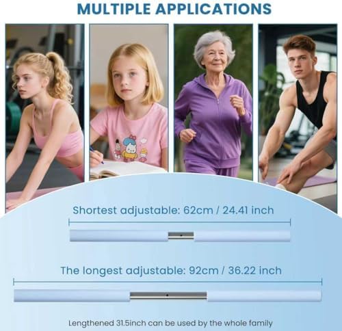 Yoga Stick, Back Cross Orthosis for Adult And Child, Foam Stainless Steel Material, Improving Hunchback and Chest Back Support, Hump Corrector Posture Corrector Stick Stretching rod(23.6-35.4in) - Image 7