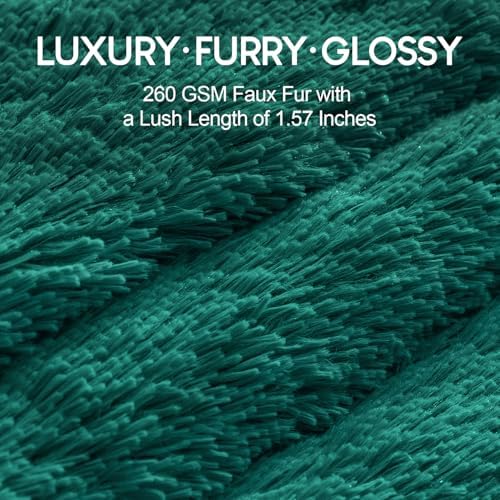 Cottonblue Weighted Blanket 15lbs for Twin Bed, Faux Fur Sherpa Weighted Blanket for Adults, Plush Cozy Bed Heavy Blanket for Calm and Relax,Forest Green, 48x72 inches - Image 3