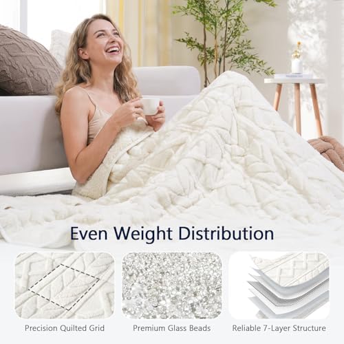 Mr. Sandman Weighted Blankets for Adults, Queen Size 60 x 80 Inches, 15lbs - Image 4