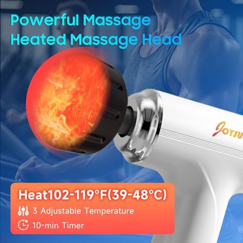 Massage Gun with Heat, Powerful Warming Massage, Home & Travel,White - Image 2