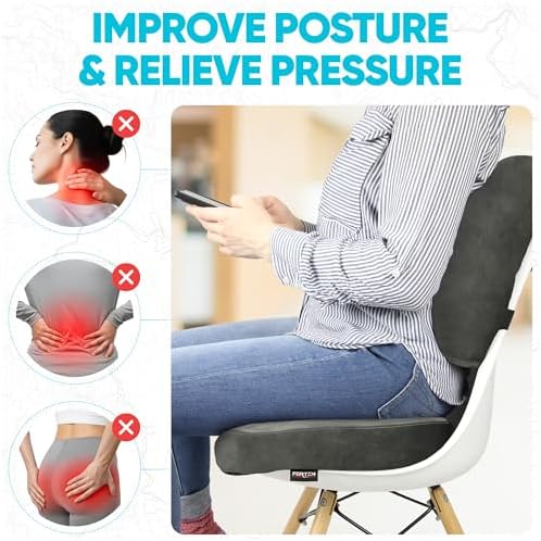 FORTEM Seat Cushion & Lumbar Support for Office Chair, Wheelchair, Car - Image 5