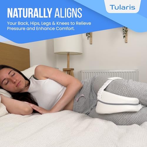 Memory Foam Knee Pillow for Side Sleepers Hip Pain with Adjustable Strap - Between Leg Pillow for Side Sleeping - Sciatica Pain Relief Support for Back, Knees, Joints, and Spine Alignment Cushion - Image 4