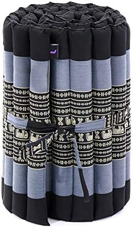 Leewadee - Foldable Floor Mattress - Japanese Roll Up Futon -Trifold Tatami Mat- Guest Floor Bed - Camping Mattress - Thai Massage Mat, Kapok Filled, 75 x 20 inches, Blue - Image 4