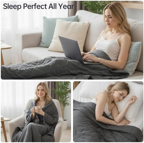 HCOIW Weighted Blanket for Adults Queen Size Heavy Blanket, 20 lb 60” x 80” - Image 6