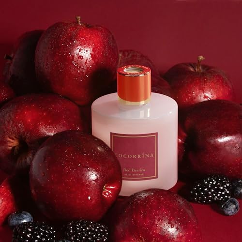 COCORRÍNA Reed Diffuser - Red Berries 6.7 fl oz Reed Diffuser with Sticks, Home Bedrrom Bathroom Shelf Decor - Image 3