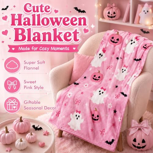 Boo Basket Stuffers for Women，Halloween Gifts Set for Her, Ghost Pink - Image 3