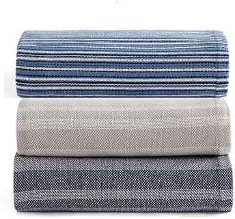 Tommy Hilfiger - Twin Cotton Blanket, Fade Resistant Yarn-Dyed Cotton Bedding, Medium Weight Soft Blanket, Ideal for Layering, Oeko-TEX Certified (Harbor Stripe Navy) - Image 7