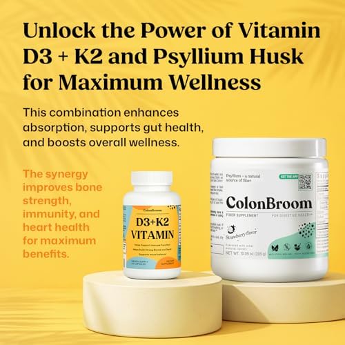 ColonBroom Vitamin D3 K2 for Immune, Bone & Mood Support, 30 Capsules - Image 7
