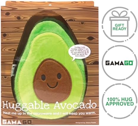 GAMAGO Eco-Friendly Heatable Huggable Avocado 11 Inch - Microwave Heating Pad Plush, Freezable Stuffed Animal, Lavender Gift for Kids and Adults - Image 7
