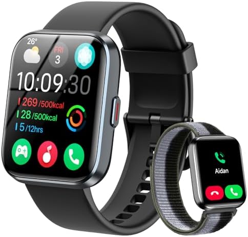Smart Watches for Women Men, 1.83" HD Alexa Smart Watch for Android & iPhones (Calls/SMS/Reminders), Fitness Watch with Heart Rate Monitor, Sleep/Step Count Tracker, 120+ Sport Modes Pedometer Watch by WMK