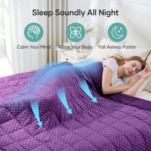 Cottonblue Weighted Blanket 15lbs Queen Size for Adults Deep Sleep & Relax - Image 2