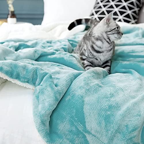 LBRO2M Sherpa Fleece Bed Blanket Super Soft Plush Warm Throw Queen 90"X90" - Image 5