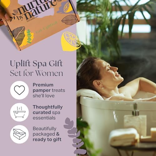 Nurture by Nature Spa Gift Set for Women - 6 Piece Vegan Self Care Kit - Image 4