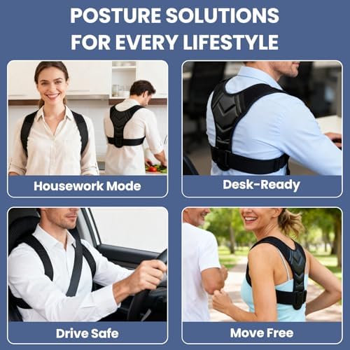 Posture Corrector for Men & Women,back posture corrector for men,posture brace,back straightener posture corrector,Adjustable Upper Back Shoulder Brace, Back Straightener for Neck, Spine Alignment, Improve Posture, Comfortable & Breathable,S/M - Image 7