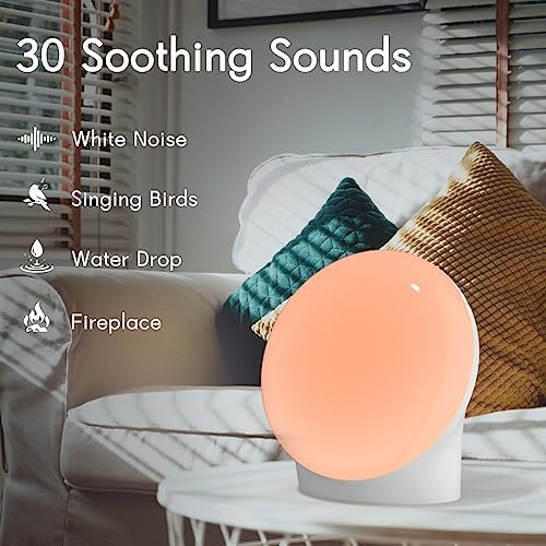 BrownNoise White Noise Machine with 30 Soothing Sounds 12 Colors Night Light and Sound Machine 36 Volume Levels and Memory Function 4 Timers 10 Adjustable Brightness Sleep Machine for Baby Adults Kids - Image 2