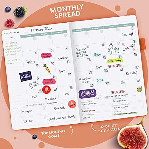 Clever Fox Wellness Planner & Food Journal for Weight Loss, A5 Orange - Image 5