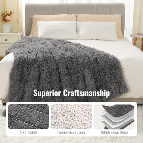 Uttermara Shaggy Weighted Blanket for Adults King Size, 15lbs 80"x87" - Image 6