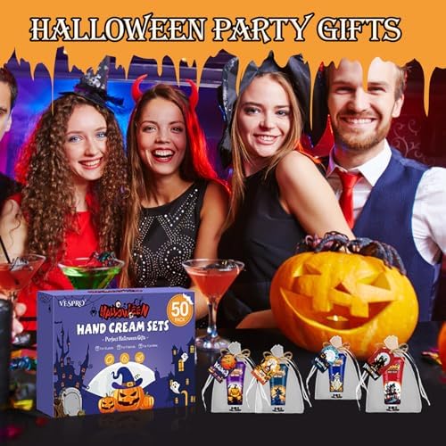 50 Pack Halloween Hand Cream Set with Cards & Bags, Bulk Halloween Gifts - Image 7