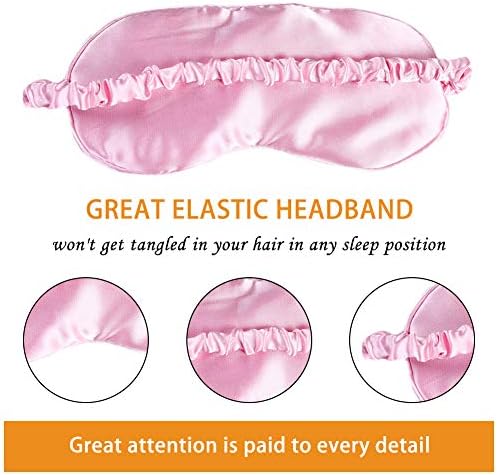 Silk Eye Sleep Mask Soft Sleeping Mask with Elastic Strap Blindfold Comfort Eye Shade Cover for Kids Girl Women Men - Image 5